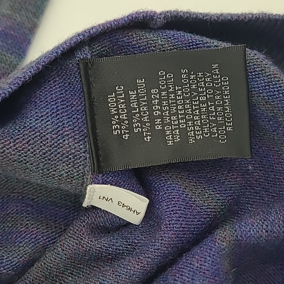 Bugatchi Gradient Striped V Neck Wool Sweater Men's Size XLarge - Picture 7 of 10